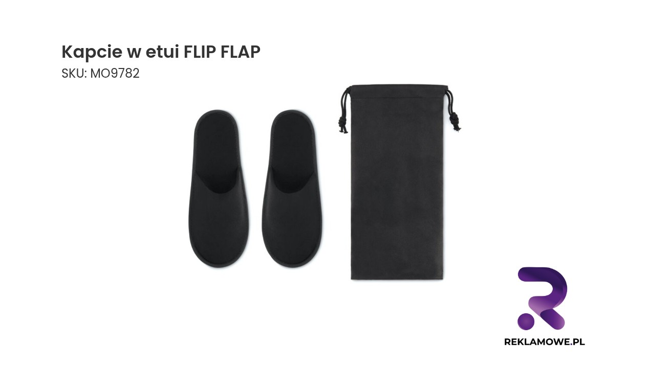 Kapcie w etui FLIP FLAP wygodne i praktyczne