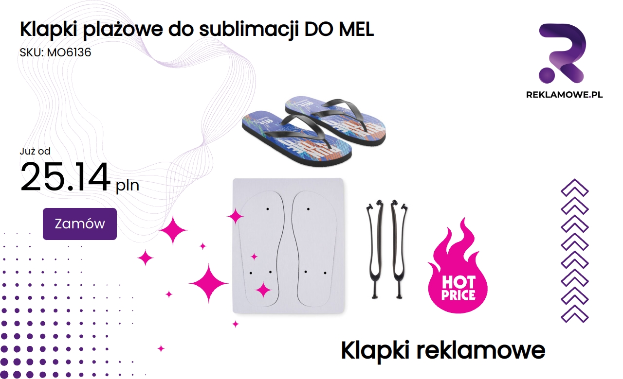 Klapki plażowe do sublimacji DO MEL