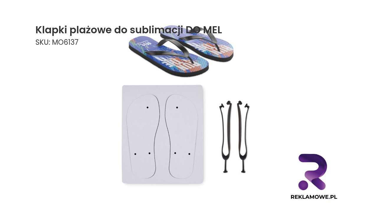 Klapki plażowe do sublimacji DO MEL – lekkie klapki na plażę z możliwością nadruku