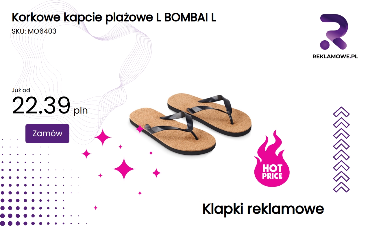 Korkowe kapcie plażowe BOMBAI L